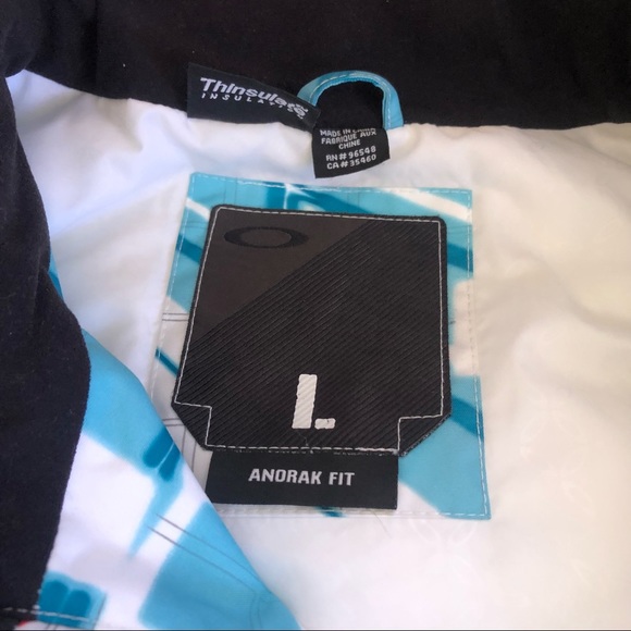 🌿 OAKLEY 🌿 multicoloured unisex freight snow jacket thinsulate anorak size L - Picture 10 of 15